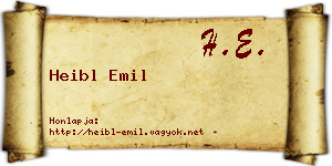 Heibl Emil névjegykártya